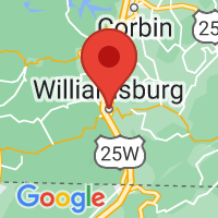 Map of Williamsburg, KY US